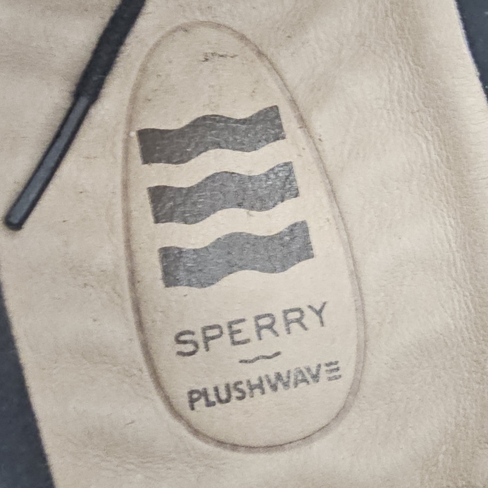 Sperry Coastal Plushwave Womens Black Leather Lace Up Boat Shoe Sneaker Size 11 - Picture 9 of 11